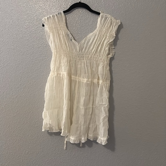 White Ruffled Romper - Picture 2 of 5